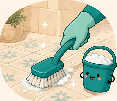 Deep cleaning illustration